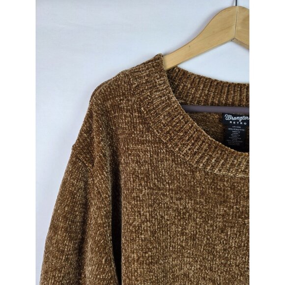 Wrangler Retro Womens Sweater Size XXL Brown Oversized Cropped Flared Sleeves - Picture 9 of 11